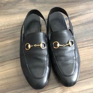 Gucci sling back loafers